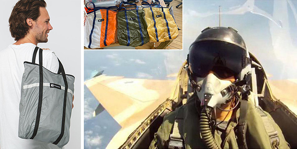 Neu verarbeitet KitePride auch ausgediente Fallschirme der israelischen Armee. 